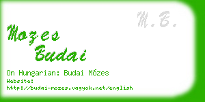 mozes budai business card